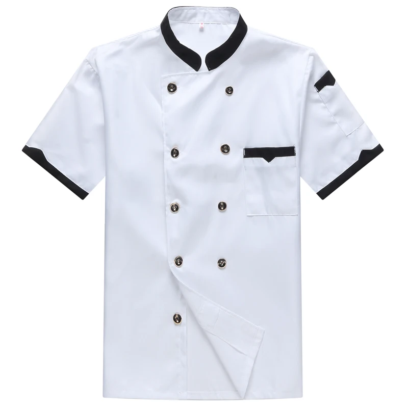 Мужская Рабочая одежда шеф-повара Летний дышащий Тонкий костюм с коротким