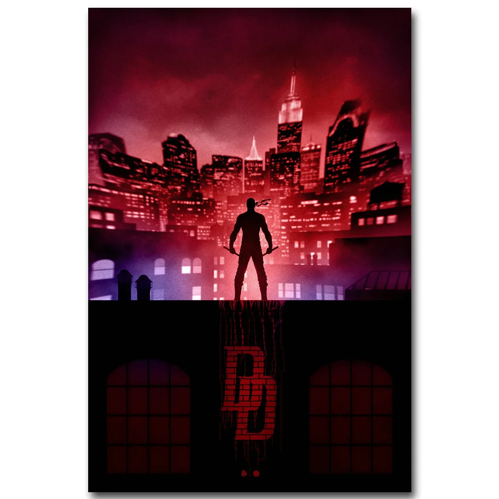 Daredevil супергерой художественная шелковая ткань постер принт 13x20 24x36 дюймов ТВ