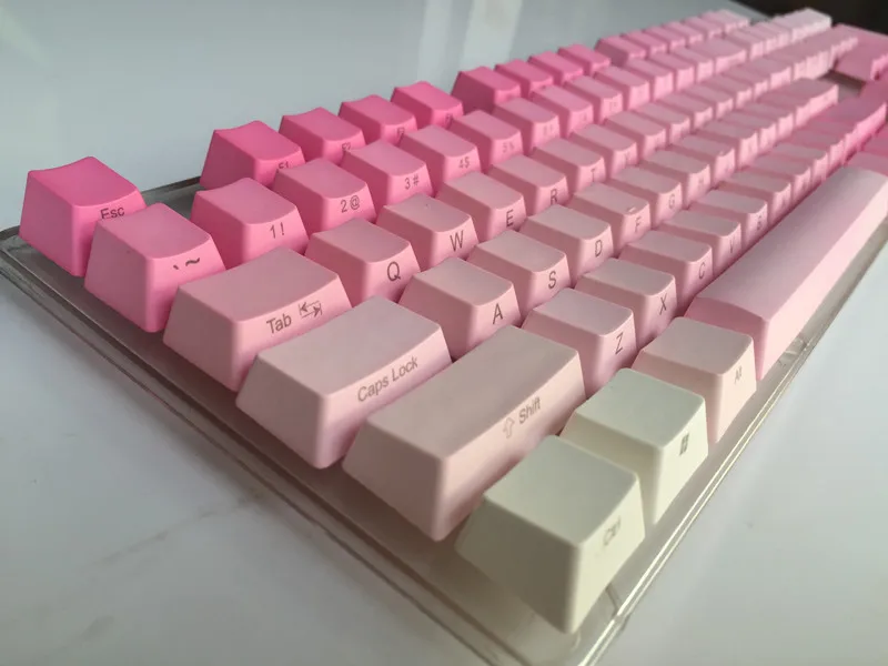 Боковая печать 104 ключ ANSI раскладка Радуга толстый PBT Keycap для OEM Cherry MX переключатели Механическая игровая клавиатура - Цвет: Красный