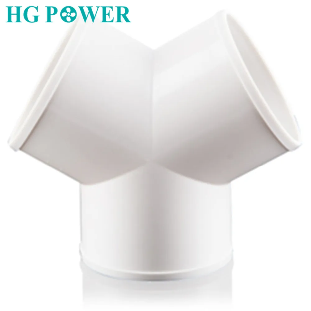 

4''5'' Plastic Y or T Shape Splitter Ducting Connector 3 Ways Interface Valve for Pipe Tube Connecting Fresh Air Exhaust System