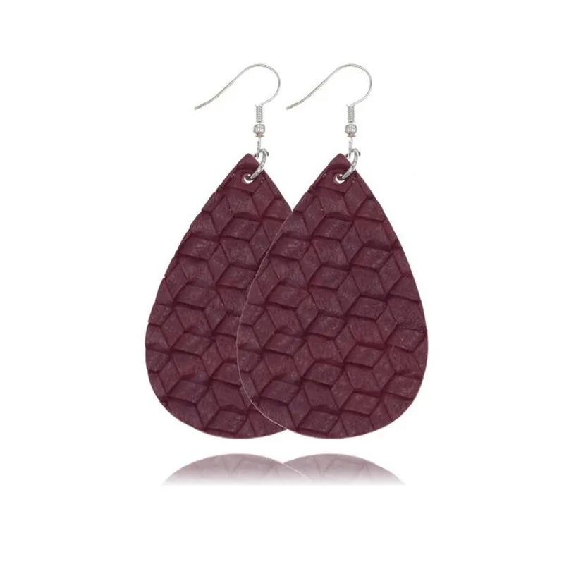 Top Sale Lightweight Waterdrop Earrings for Women Bohemia PU Leather Fashion Statement Jewelry Party Girlfriend Gift | Украшения и