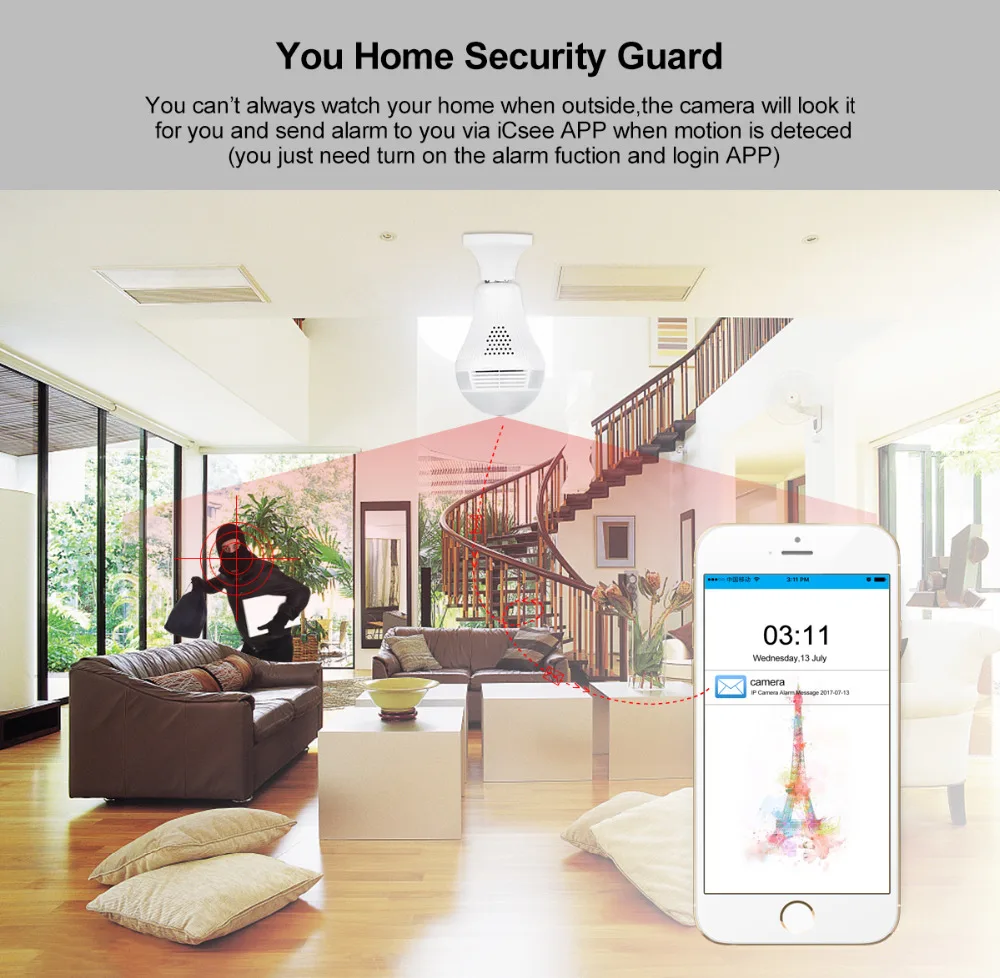 MISECU 5.0MP 3.0MP 1.3MP 360 градусов VR аудио 128 ГБ слот беспроводная ip-камера лампа Wi-Fi рыбий глаз Домашняя безопасность WiFi камера безопасности