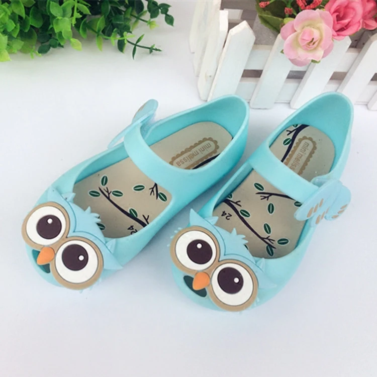mini melissa 2018 Summer Cute owl Beach Sandals For Baby Girls boys Children Sandal kids Cartoon Jelly Shoes Sandalia Infantil | Детская