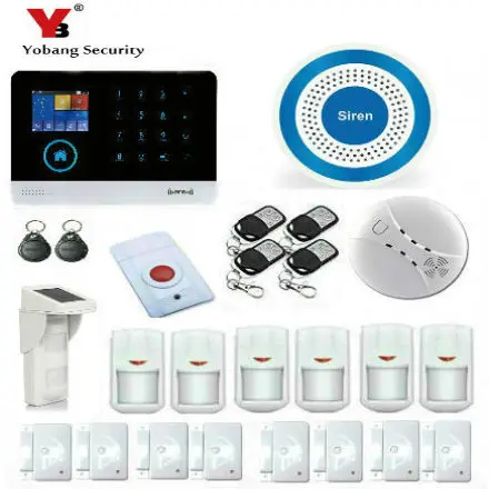 Yobang Security Wireless Solar Outdoor PIR Motion Sensor APP Remote Control Home Stafety Alarm System Smoke Detector | Безопасность и