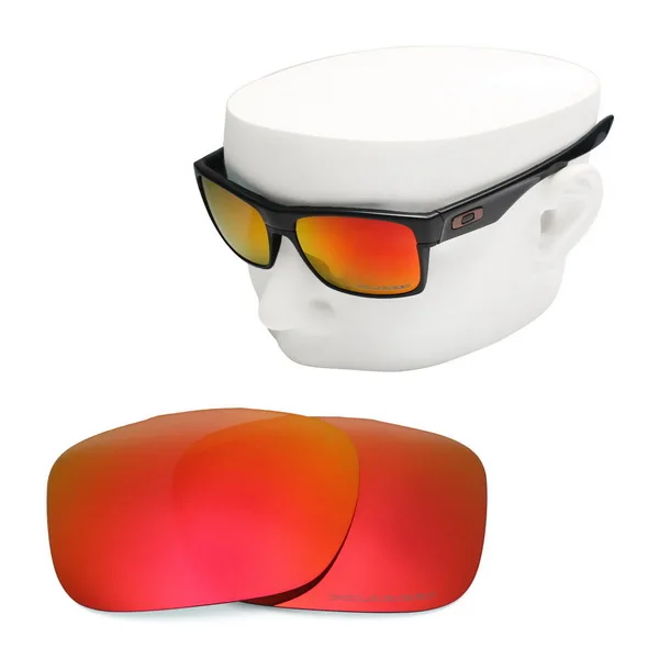 OOWLIT Анти-Царапины Сменные линзы для-солнцезащитные очки Oakley TwoFace OO9189 травления поляризованных солнцезащитных очков - Цвет линз: Fire Red Mirror
