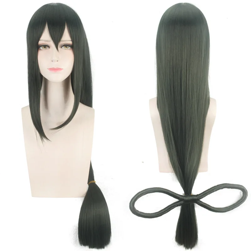 

Morematch Boku no Hero Academia Tsuyu Asui Cosplay Wig My Hero Academia Women Long Green Synthetic Hair Halloween Party +Wig Cap
