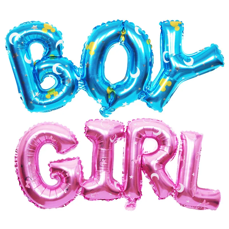 Boy girl connection Letter foil balloons children party decoration birthday inflatable Helium Balloon baby shower | Дом и сад