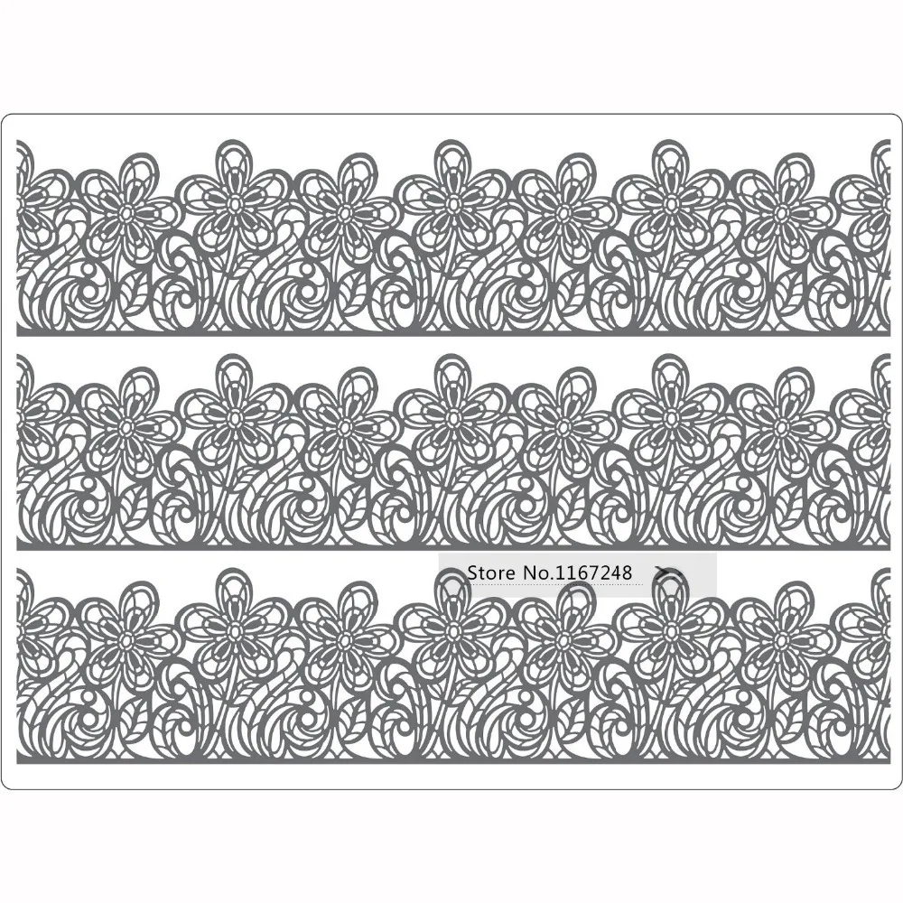 Декоративный цветок сахар силиконовые кружево торта силиконовая форма для