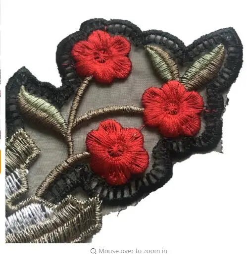 DDHeart Rose Embroidered Appliques Flower Patches for Clothes T-shirt DIY Decoration 31 x 26 cm Big Motif 1Piece | Дом и сад