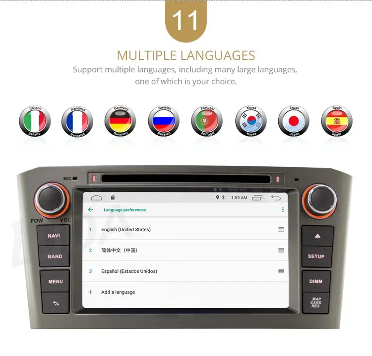 LJDA 2 Din Android 10,0 автомобильный dvd-плеер для Toyota Avensis T25 2003-2008 Wifi gps Радио 2 Гб ram 16 Гб rom четырехъядерный Мультимедийный USB