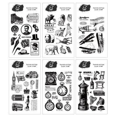 Прозрачная ручная книга в стиле ретро часы европейском почтовые марки украшения