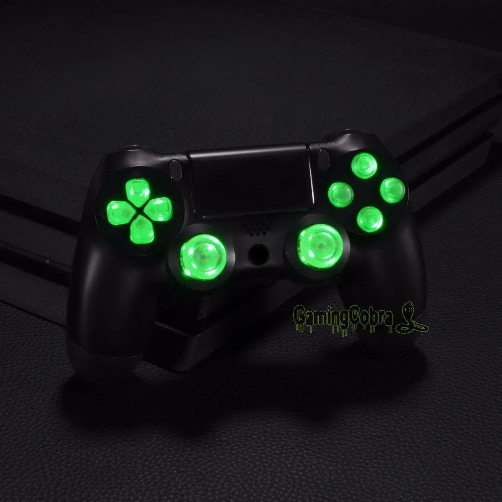 Многоцветная светящаяся D-pad Thumbsticks лицевые кнопки(DTF) светодиодный комплект для PS4 Pro Slim control ler 7 цветов 9 комплектов сенсорного управления