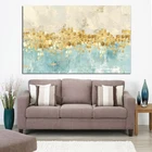 Картина маслом на холсте Морская волна, современный абстрактный постер с изображением золота, денег, современное искусство, Настенная картина для гостиной