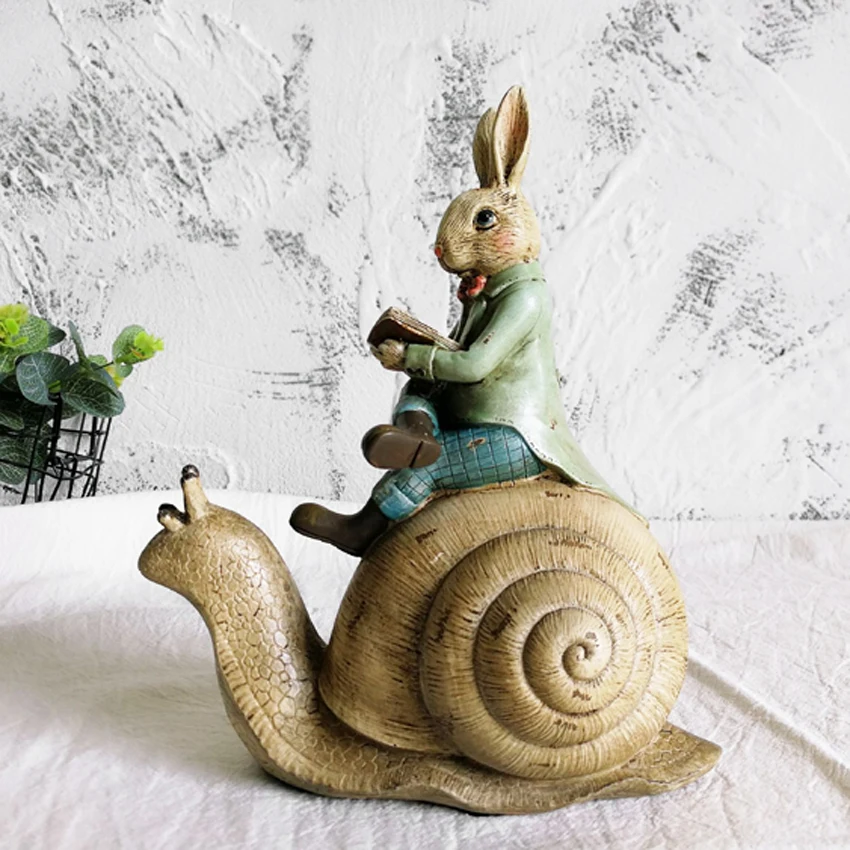 Новинка, милый кролик, полимерные поделки, креативная миниатюрная фигурка, украшение для дома, свадебные подарки