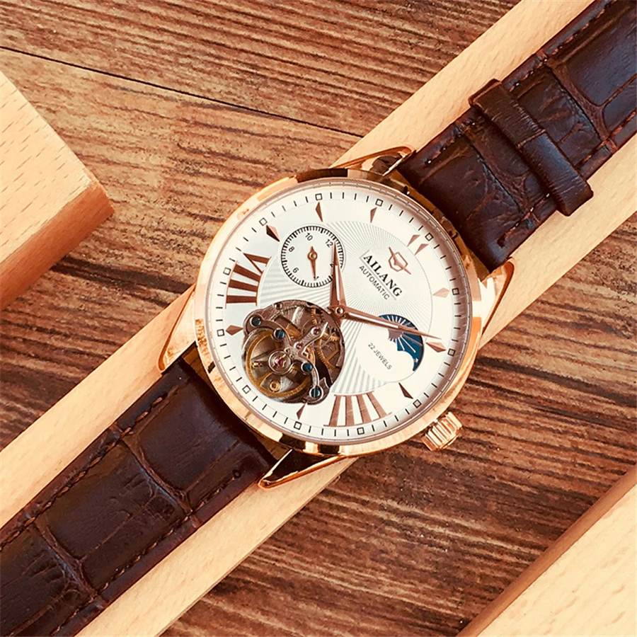 Роскошные Механические часы Tourbillon 2018 мужские автоматические Классические