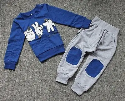 Дети Осень Комплект Одежды 2015 Детей Мальчики Девочки Мультфильм Футболка