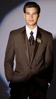 custom made brown groom tuxedos notch collar groomsmen men wedding suitsjacketpantstievestdress for men weddingbest sutisw