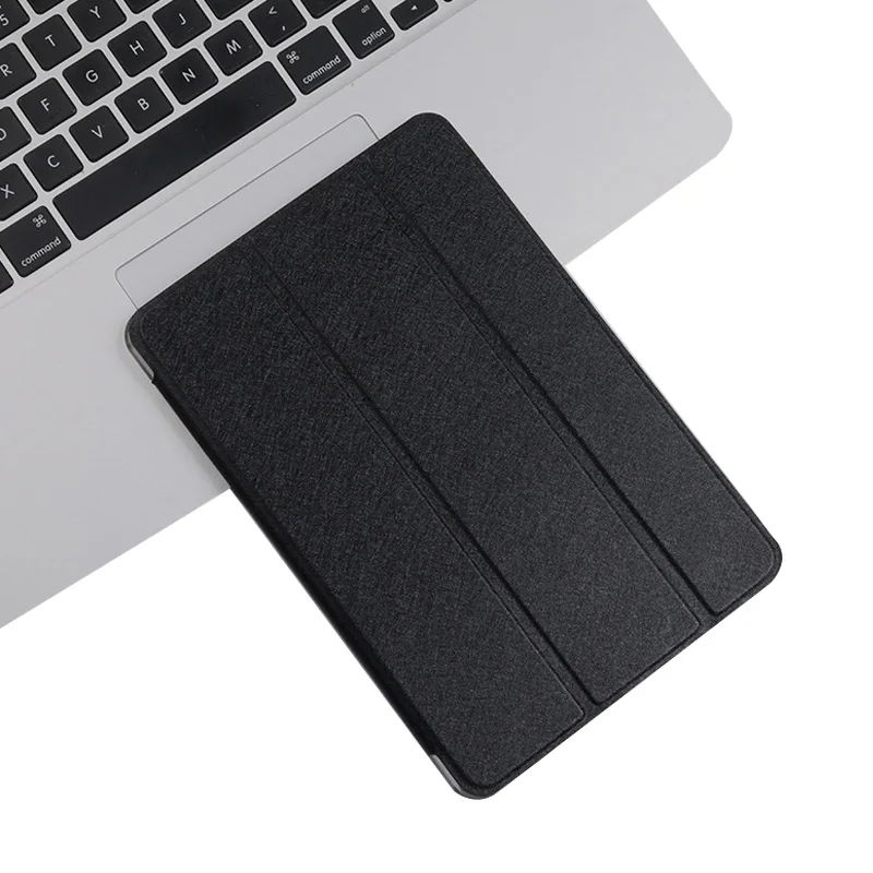 Black Чехол для Xiaomi Mi Pad 4, 8,0 дюймов, тонкий, Ретро стиль, раскладная подставка, шелковая кожа, смарт-чехол для Xiaomi Mi Pad 4, чехол 8,0, чехол для планшета - Цвет: Black