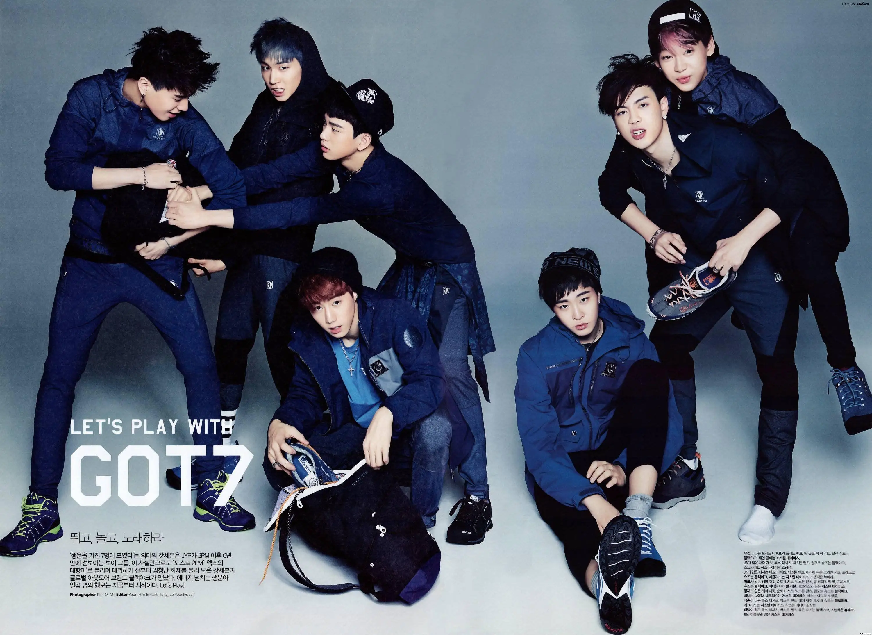 Kpop получил 7 постеров четкое изображение бумажный постер с белым покрытием Got7