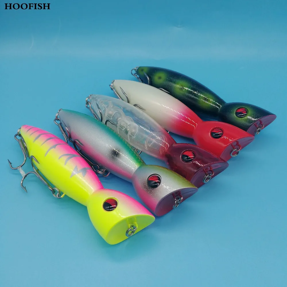 HOOFISH 1 шт./партия, Поппер, приманка для воды, 55 г/13,5 см, искусственная жесткая приманка, рыболовные приманки, плавающие изделие