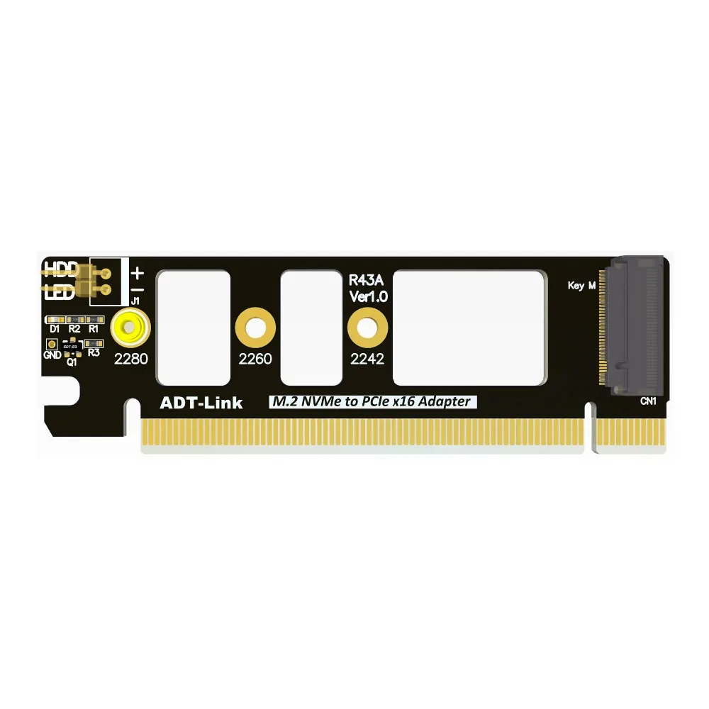 R43A M.2 NVMe/Ultra NVMe SSD NGFF PCI Express 3,0X16 адаптер M. Key Card M.2 2242-2260-2280 SSD PCI-E 3,0x4 32g. s полная скорость