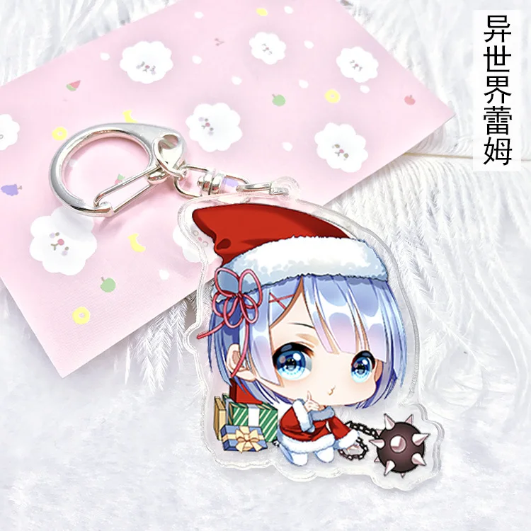 Аниме Re: жизнь в другом мире от zero Emilia Rem Ram Подвески Акриловый Брелок фигурка