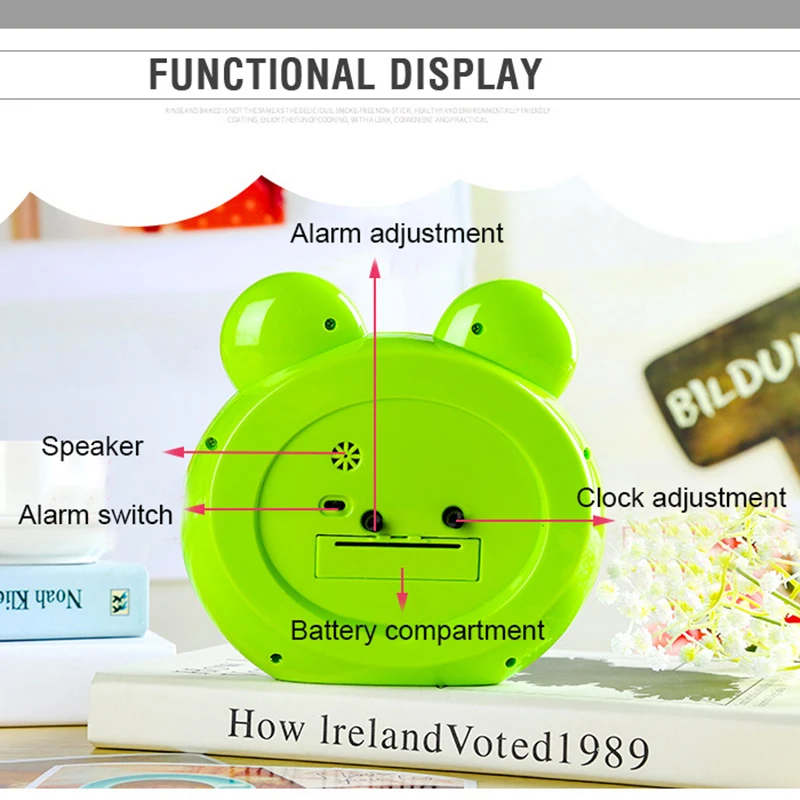 Милый креативный будильник лягушка детская спальня мини Персональный