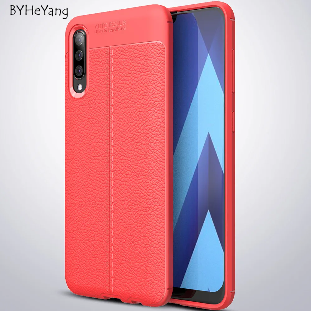 Для Samsung Galaxy A50 чехол личи шаблон Силиконовый ТПУ задняя крышка мягкий для