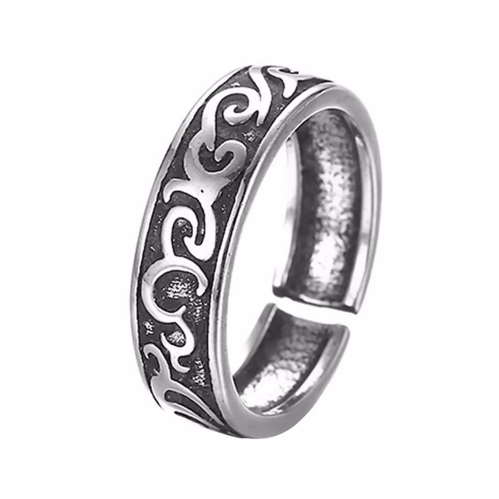 Kinitial ретро цветочные кольца ювелирные изделия модельер открытие кольцо Круглый