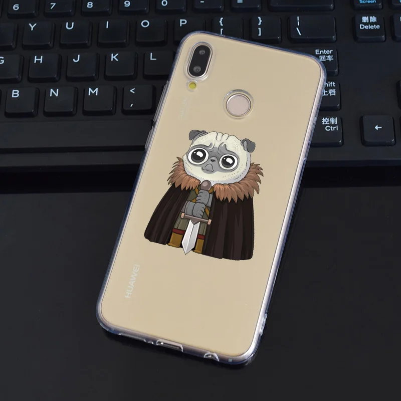 DREAMFOX L575 милая собака мопс Мягкий ТПУ силиконовый чехол для Huawei Honor 6a 6C 7X9 10 P20 P30 Lite