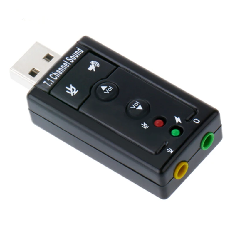 Внешняя звуковая карта USB 7 1 канал в разъем 3 5 мм адаптер для наушников аудио