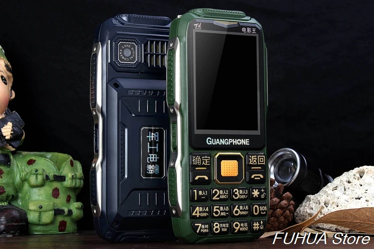 Аналоговый ТВ прочный мобильный телефон D8200 сенсорный экран большая клавиатура громкий голос 16800 мАч двойной фонарик две sim-карты мобильный телефон банк питания