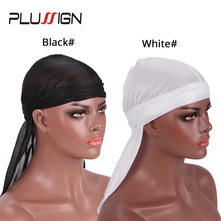 Новое поступление мужские и женские головные уборы Durag с удлиненным хвостом