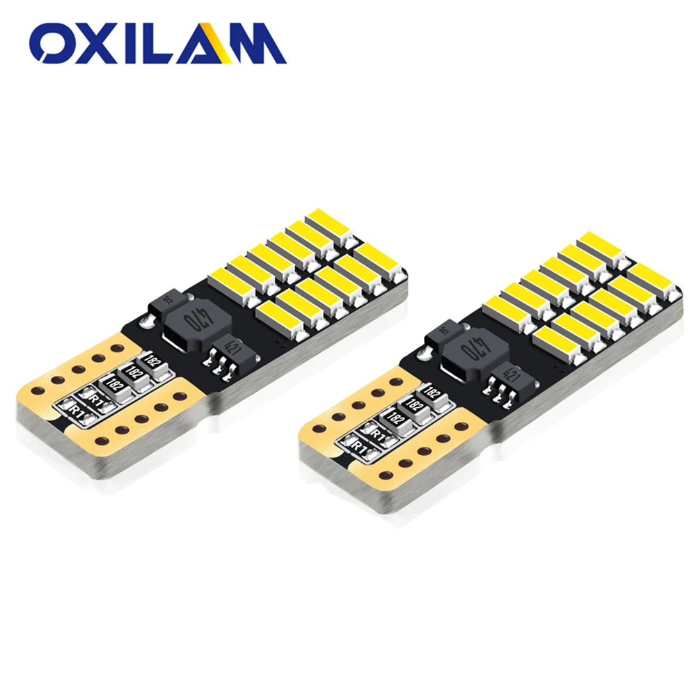 Светодиодсветодиодный лампа OXILAM 2x T10 W5W 194 168 24SMD 4014 Canbus без ошибок для парковки