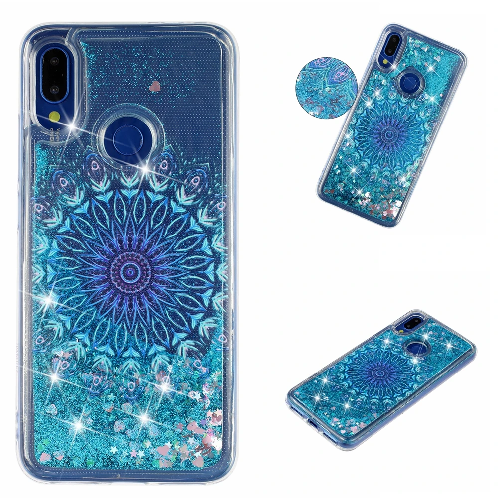 Полный Чехол для Xiao mi Red mi Note 7 Блестящий с жидкостью зыбучий песок чехол для телефона для Xao mi xiomi Red mi Note7 Pro силиконовый чехол из ТПУ