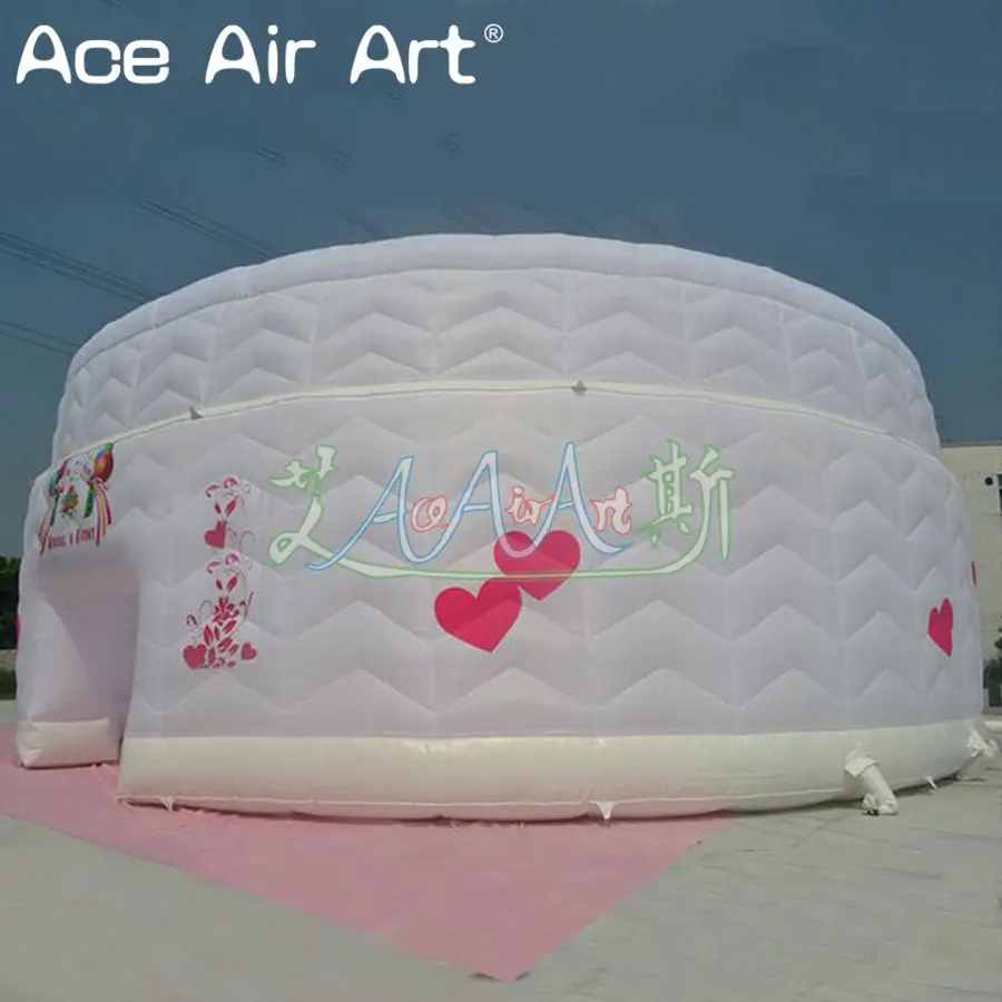 

Giant cake shaped inflatable huge flat cake dome,cake marquee canopy tent for party and weddings or rental business