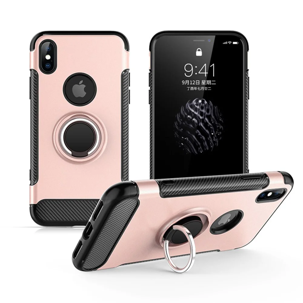 Fitted Case Anti-knock Cases Kickstand Invisible Finger Ring Cover for Iphone XS MAX XR X 8PLUS 8 7 plus | Мобильные телефоны и
