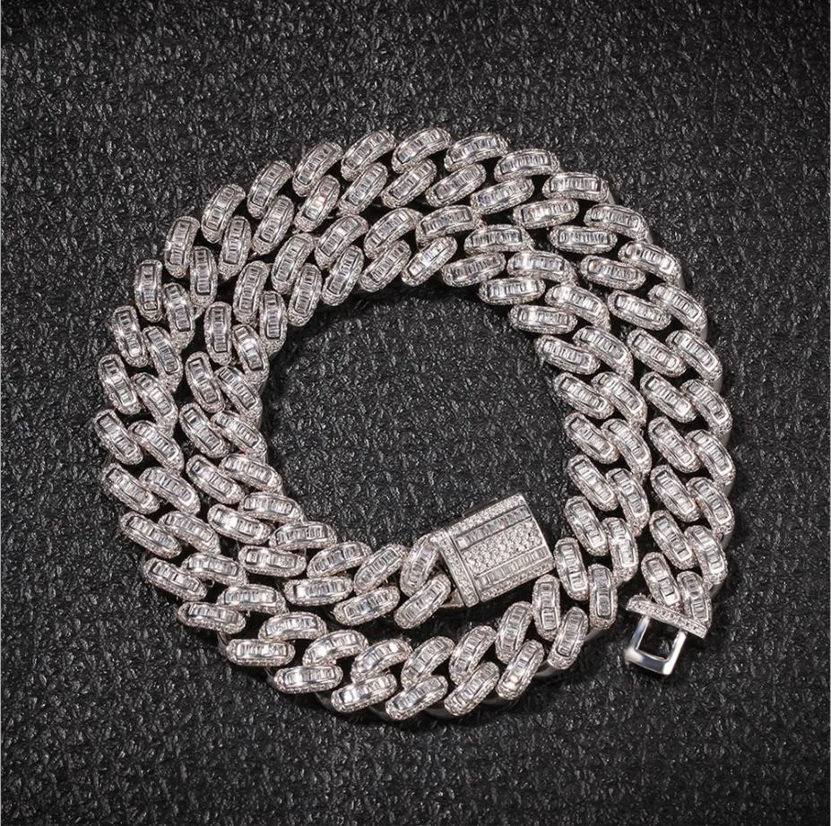 Мужская цепочка в стиле хип хоп со льдом ожерелье с подвеской из циркона высокое