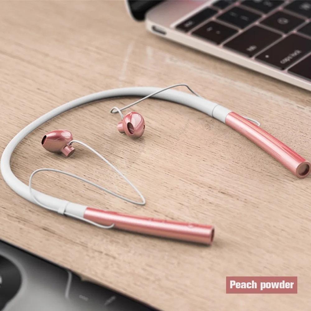 Pink Спортивная bluetooth-гарнитура, наушники для телефона, наушники V5.0, стерео шейные, беспроводные наушники для телефонов samsung, для iPhone, Xiaomi, наушники - Цвет: Pink