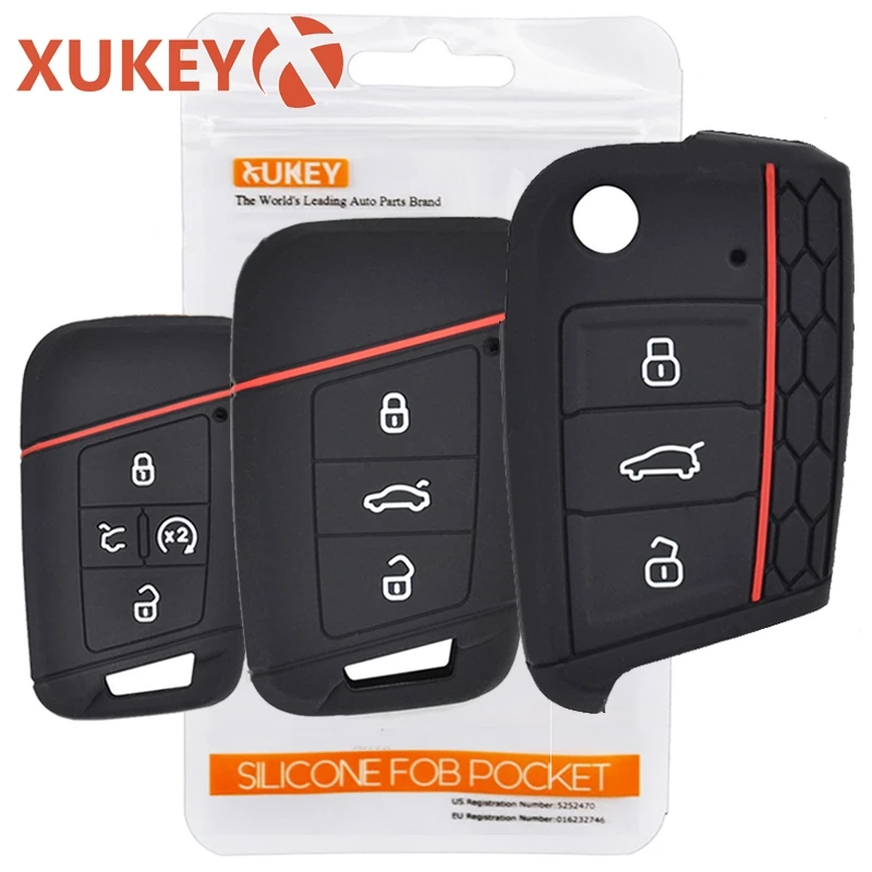 Силиконовый чехол для ключей Fob для VW Golf Polo Tiguan Passat Atlas для Skoda Superb Kodiaq Octavia для сиденья Ateca Leon чехол для пульта дистанционного управления