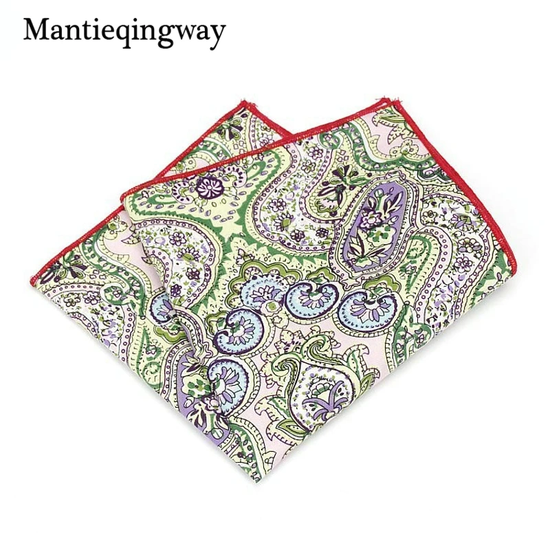 Mantieqingway кешью цветы мужские Бизнес нагрудные платки модные брендовые хлопковые