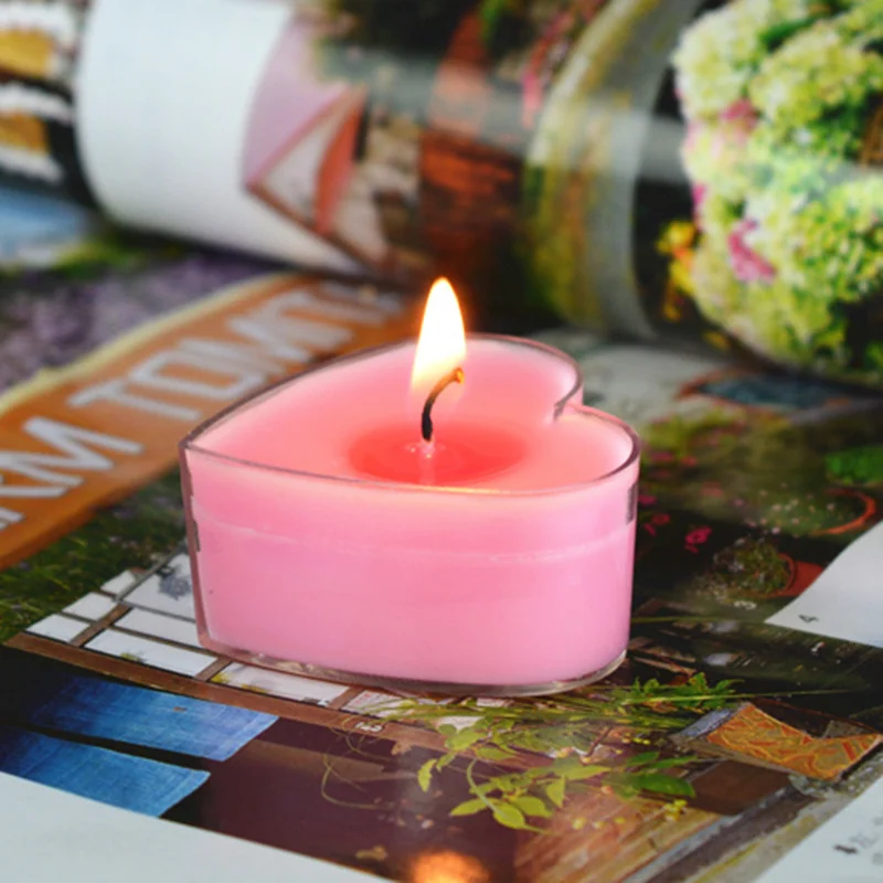 10 шт. декоративные свечи в форме сердца|jelly candle|decorative candlescandle tealight |