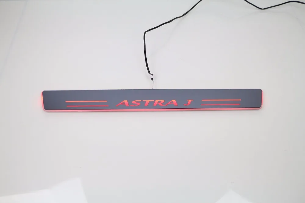

WOOBEST Waterproof Ultrathin Acrylic LED door sill for opel astra J 2015-16, Led moving door scuff plate, Pathway light