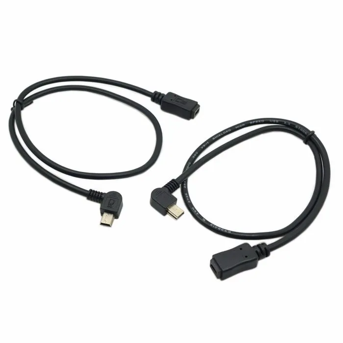 90 градусов влево и вправо под углом мини usb с 5 контактным штыревым к женскому