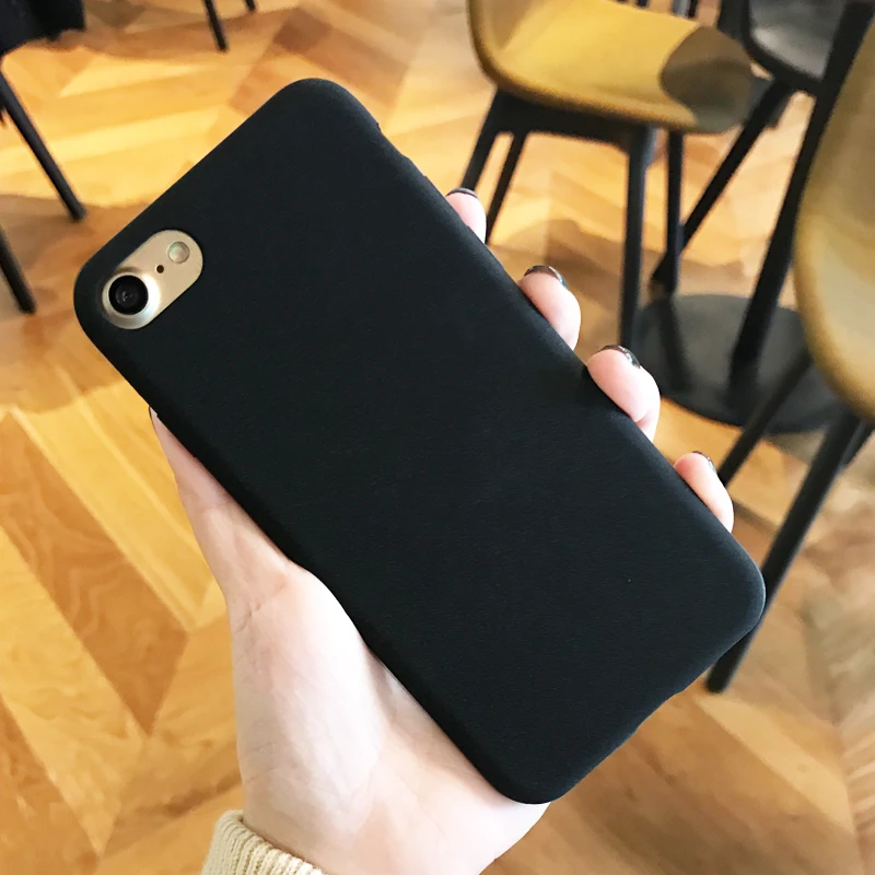Чехол ENCHICAS Fashion Simple Full Matte Slim-Fit Flexible TPU для iPhone X 7 8 6 6S S Plus, устойчивый к ударам и царапинам.