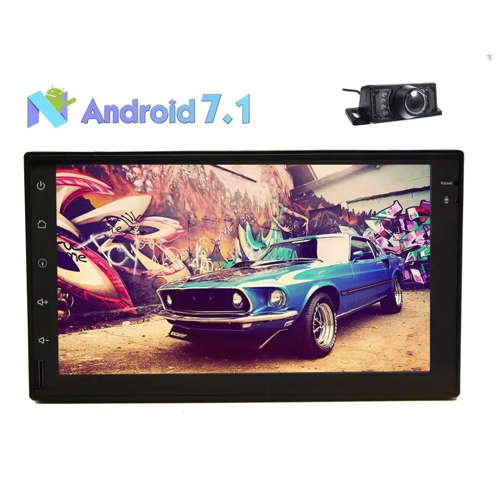 Задняя беспроводная камера + Android 7 1 автомобильный стерео 2Din головное устройство