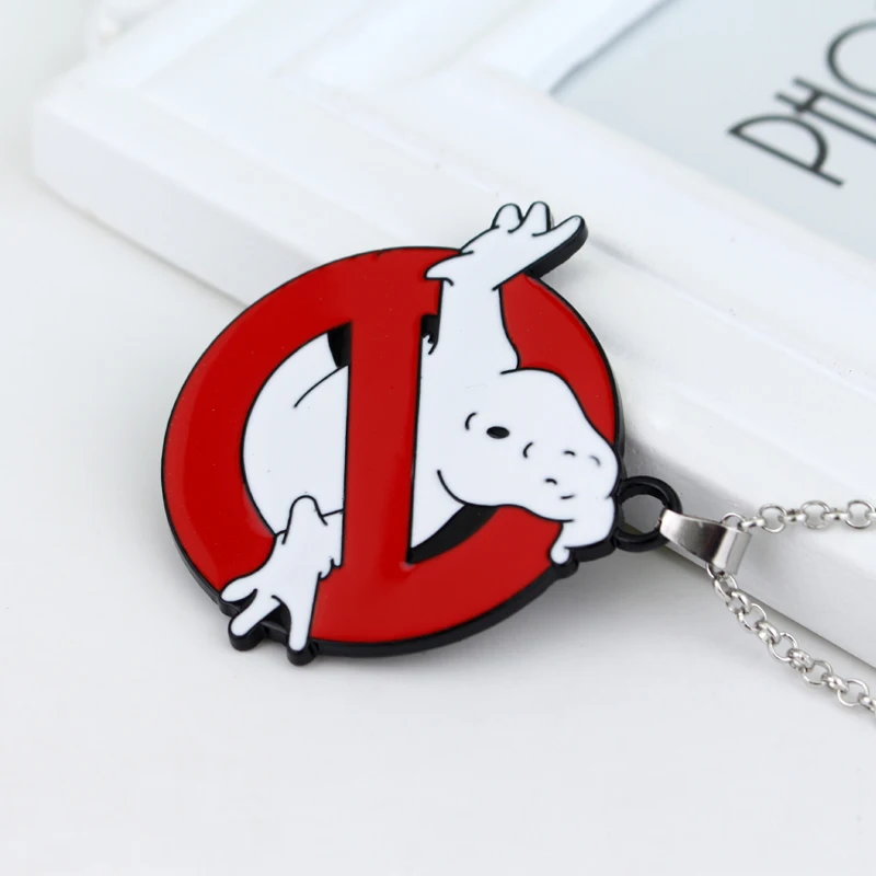 Украшения на шею из черного цвета с подвеской в виде Ghostbuster призрак ожерелья