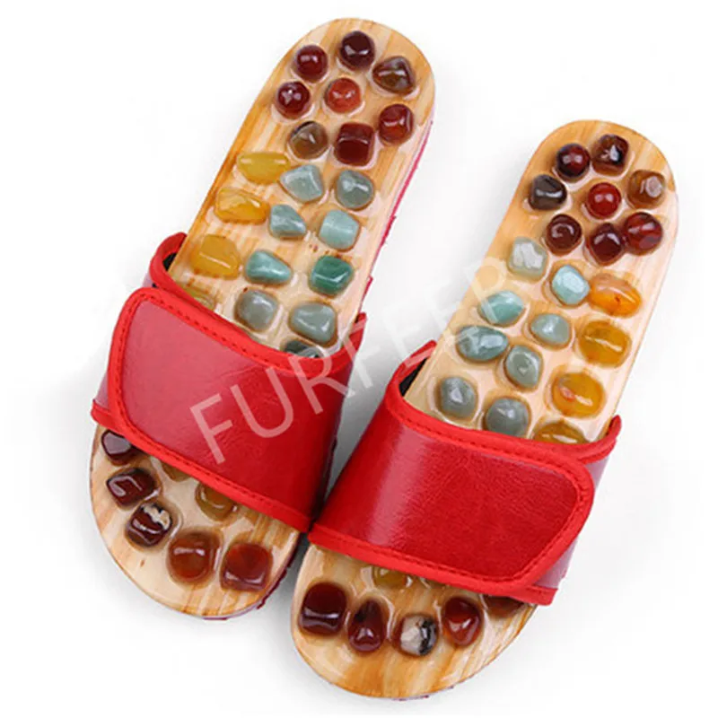 Сланцы женские для дома и пляжа массажные шлепанцы с агатом плоская подошва