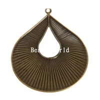 wholesale best quality 30 pcs bronze tone filigree oval connector embellishments jewelry findings 66x56mmw04916