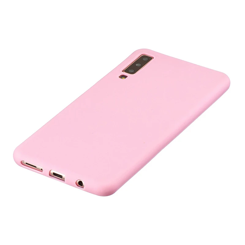 Силиконовый чехол для Samsung Galaxy A7 2018 чехлы A6 A8 Plus A9 мягкий ТПУ матовый телефона